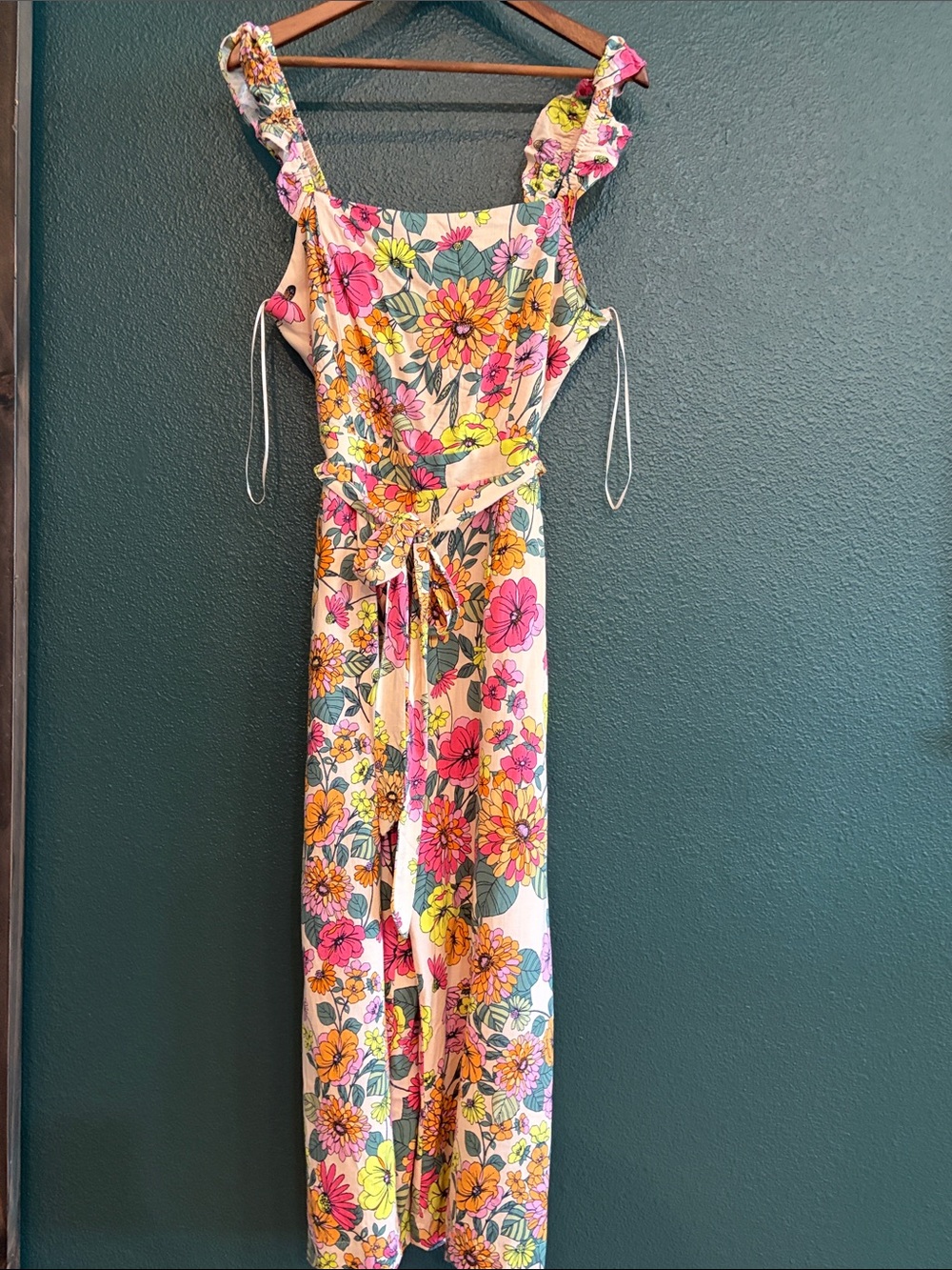 Baltic Born Pink & Yellow Floral Ruffle-Strap One-Piece